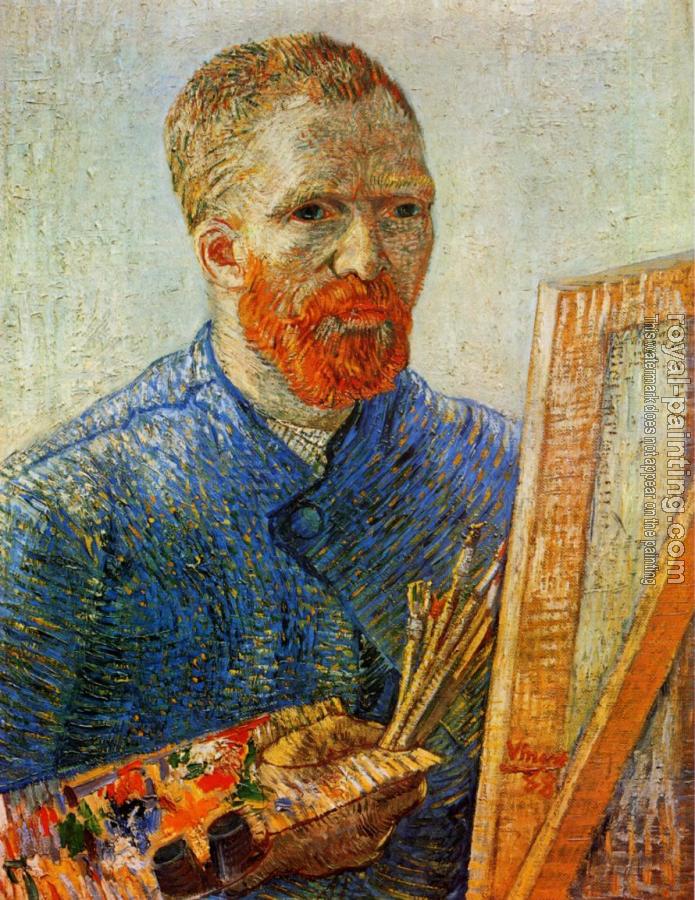 Vincent Van Gogh : Self Portrait in Front of the Easel II